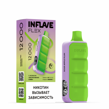 НСЖ INFLAVE FLEX  12000 зат.Кислое яблоко Слива фотография электронка pod 1табачный.рф
