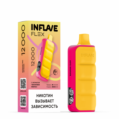 НСЖ INFLAVE FLEX  12000 зат.Банановая жвачка фотография электронка pod 1табачный.рф