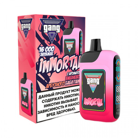  НСЖ GANG IMMORTAL 16000 зат. Вишнёво-Арбузный Бабл Гам фотография электронка pod 1табачный.рф