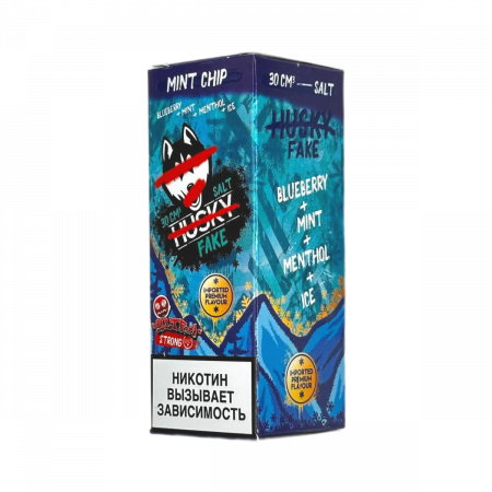  IMPORT HUSKY  FAKE ULTRA STRONG - MINT CHIP (черника мята ментол лед) 30 мл фотография 1табачный.рф