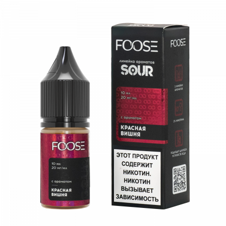  жид. FOOSE SOUR - Красная вишня, 10 мл фотография 1табачный.рф