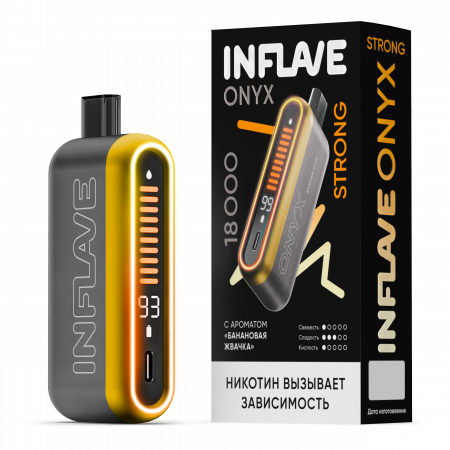  НСЖ INFLAVE ONYX STRONG 18000 зат.Банановая Жвачка фотография электронка pod 1табачный.рф